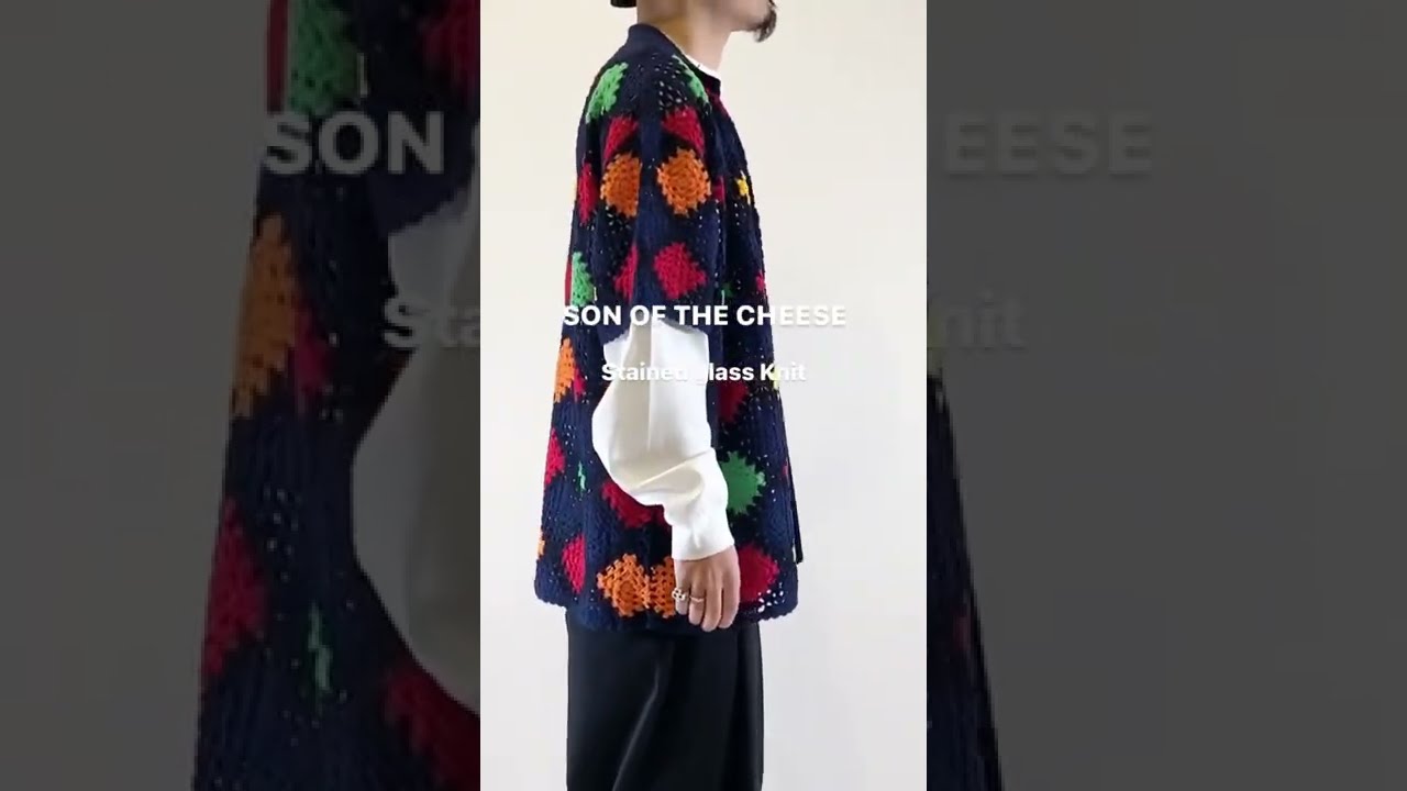 高評価！ / CHEESE THE OF 2022.4.8】SON Stained Knit glass トップス
