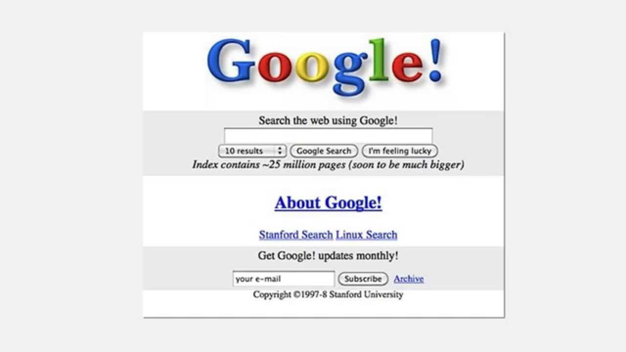 Гугли самый. Гугл 1998. Эволюция гугл. Самый первый дизайн гугла.