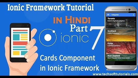 Cards Components In Ionic Framework in Hindi & Urdu Part-7