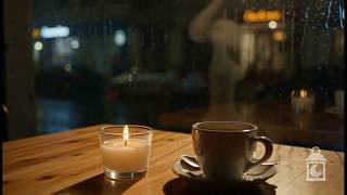 Candlelit Cafe Window | 1 Hour of Soft Jazz and Rain screenshot 5