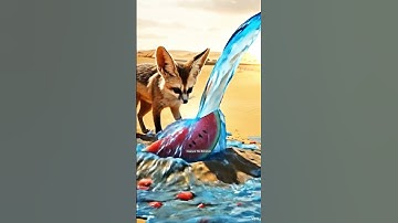 Fox saved the watermelon tree from drying up by watering it 😭 #ai #save #tree #fox