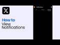 How to View Notifications on X