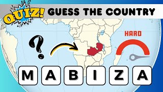 Guess The COUNTRY on The Map  HARD | 🌍 Geography Quiz Challenge