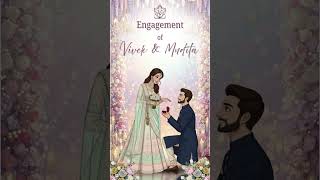 EGVID019 |Ring Ceremony Video Invitation | Order on WhatsApp +91 84529 50131