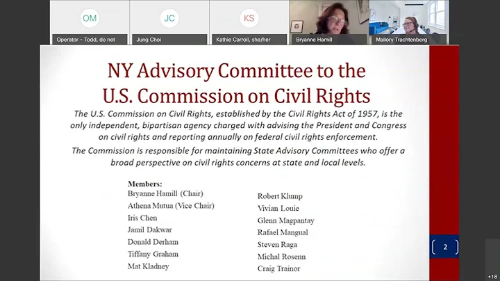 New York Advisory Committee Briefing: Racial Discrimination, Eviction Polices & Enforcement Panel 2