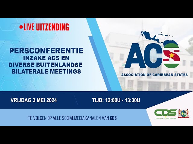 PERSCONFERENTIE INZAKE ACS EN DIVERSE BUITENLANDSE BILATERALE MEETINGS 3-05-2024