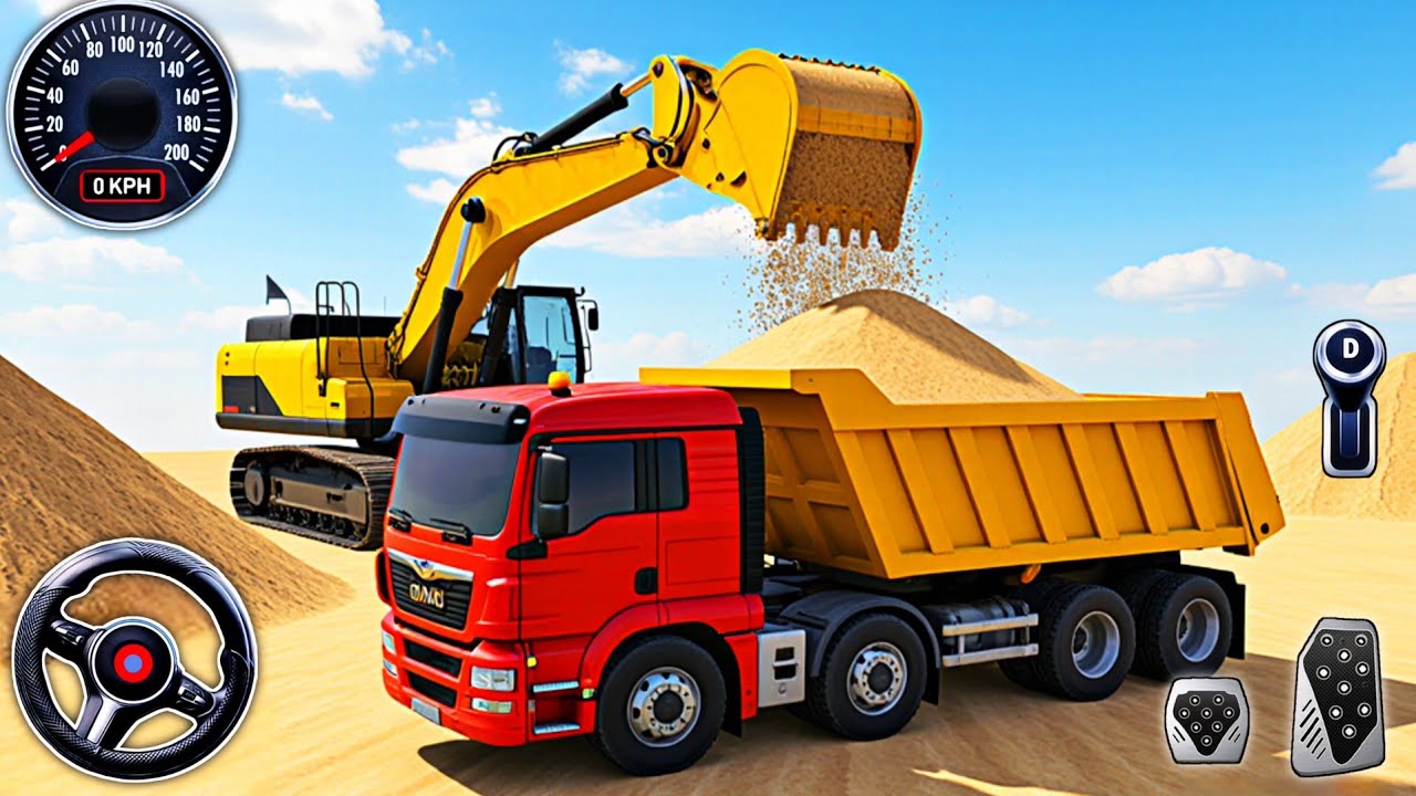 Real City Construction Simulator 3D - City Road Builder Excavator Trucks - Android Gameplay