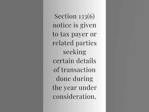 Section 133(6) | Income Tax Act #money #taxation #knowledge #attention