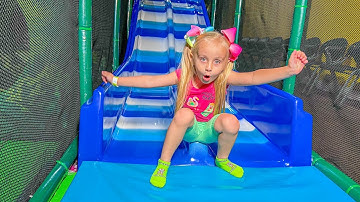 Alice and Eva pretend play with Lava | Kids Videos with Games and Floor is Lava Challenge