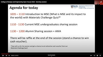 College of Design and Engineering Open House 2022 - Morning session