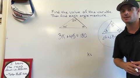 Find Angle Measures Using Triangle Sum Theorem