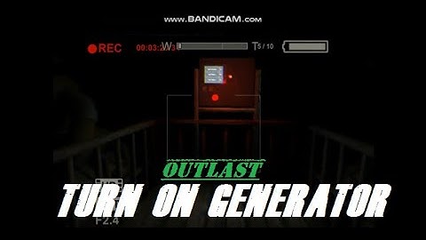 Outlast: Turning on Generator in Basement