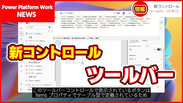 Power Apps のモダンコントロールに新たに「ツールバーコントロール」が追加！！　ボタンコントロールとタブ一覧コントロールを組み合わせたようなコントロール【3.24082】#PowerApps