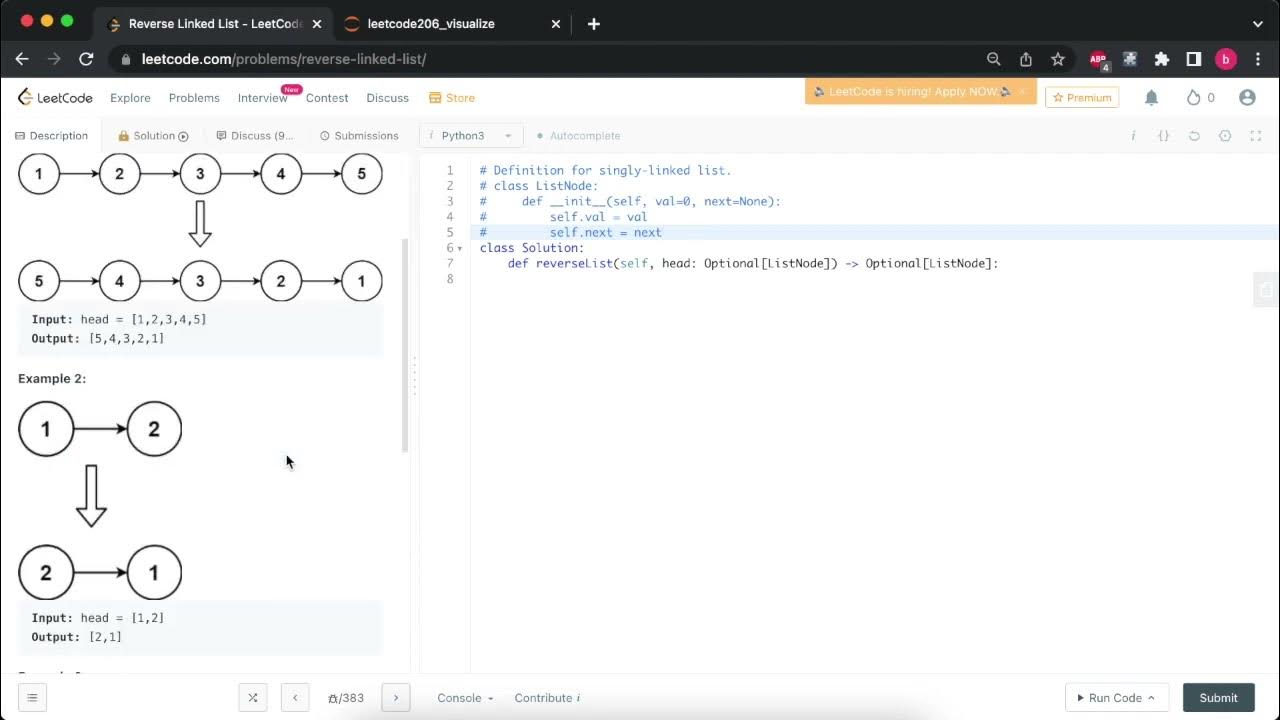 LeetCode206 | Recursive and Iterative Solution | Python Linked Lists ...
