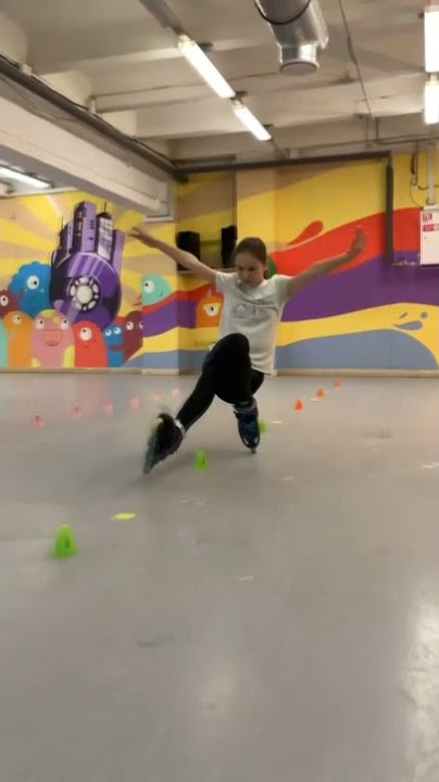 Did she really just skate through the cones in a PISTOL SQUAT?! 🤯 | #shorts
