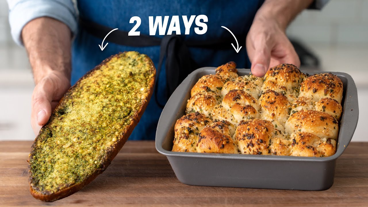 Objectively GREAT Garlic Bread + Pull Apart Parmesan Garlic Knots