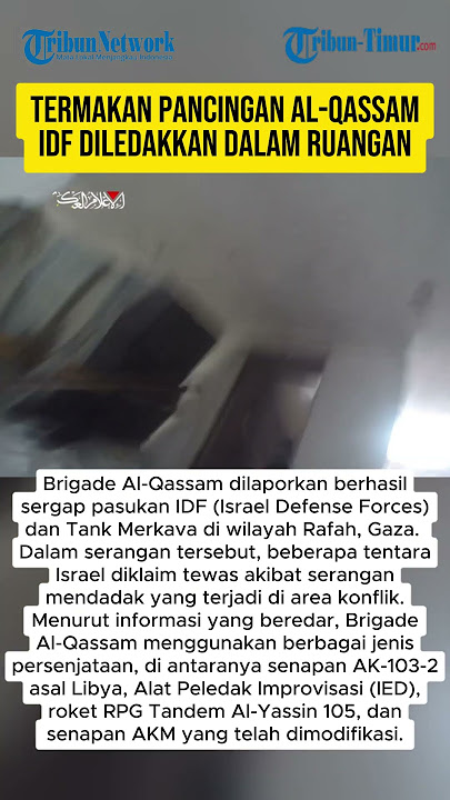 Termakan Pancingan Al-Qassam IDF Diledakkan Dalam Ruangan