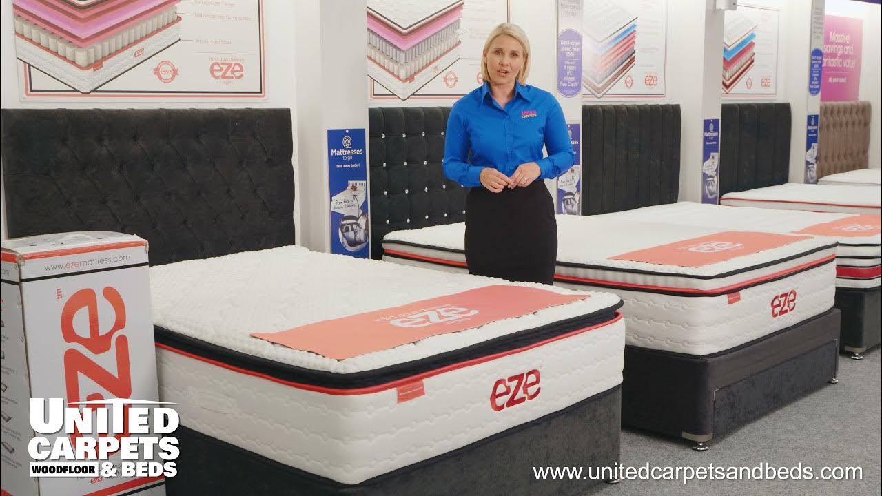 United Carpets Eze 800 Pocket Pillow Top Mattress YouTube