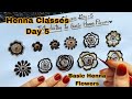 Henna classes day 5  introduction to basic henna flowers henna classes by thouseens learn henna