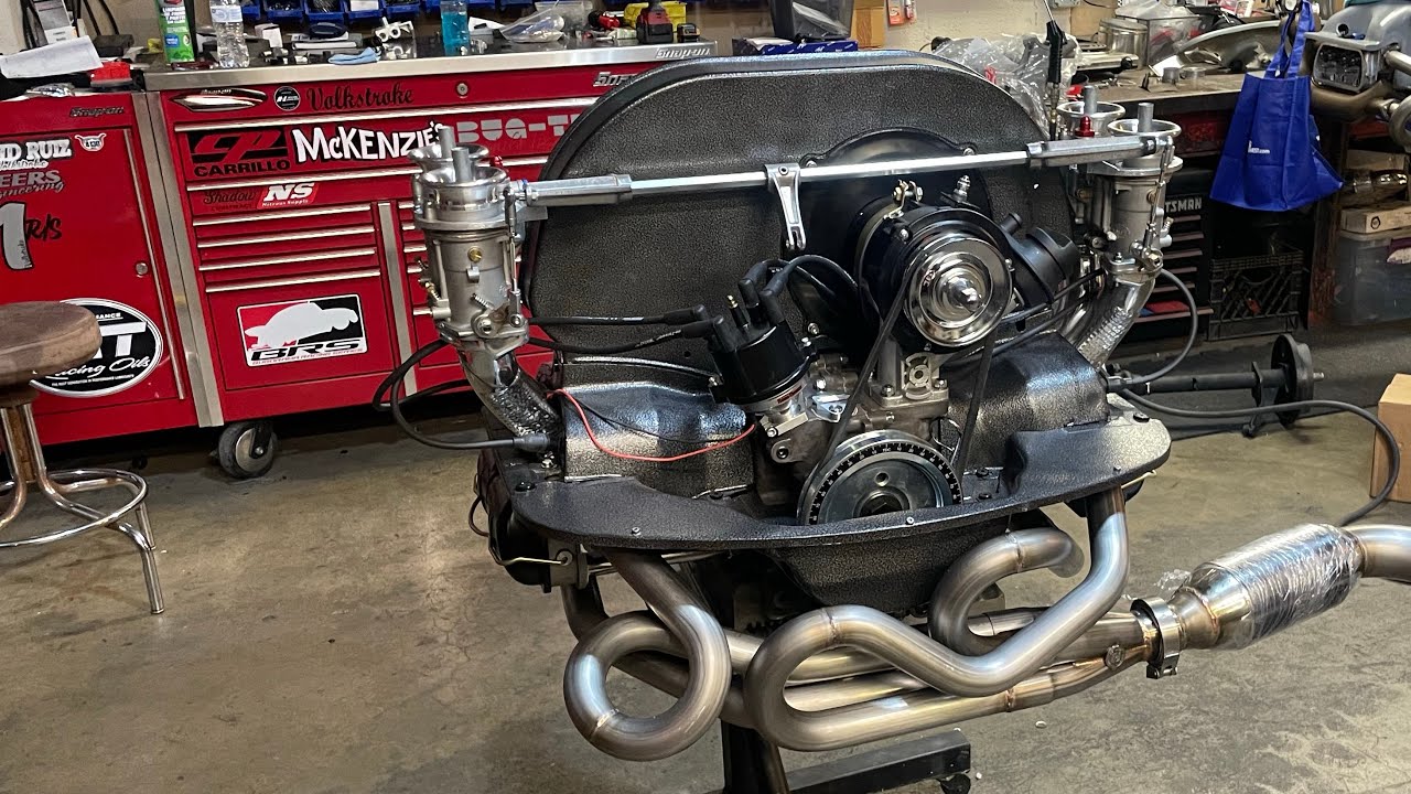 VW 1914 stripstrip 175HP engine first start & dyno YouTube