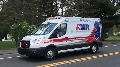 AMR Ambulance 331 responding with Wail and Horn