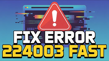 How to Fix Video Playback Error Code 224003