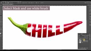 Text Manipulation In Photoshop | Chilli | Banana | Cucumber | Carrot screenshot 1