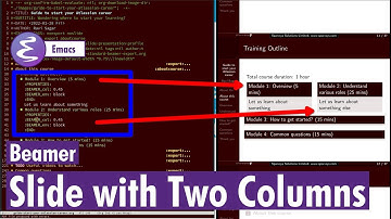 Org-mode - Create slide with two columns