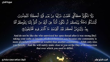 "تلاوة خاشعة ومؤثرة | إن الله يأمر بالعدل والإحسان - سورة النحل - مجاهد مهند مقدادي"
