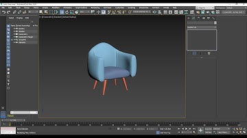 3dsmax comfortable sofa chair low poly