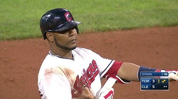 TOR@CLE: Encarnacion ropes a two-run double to left
