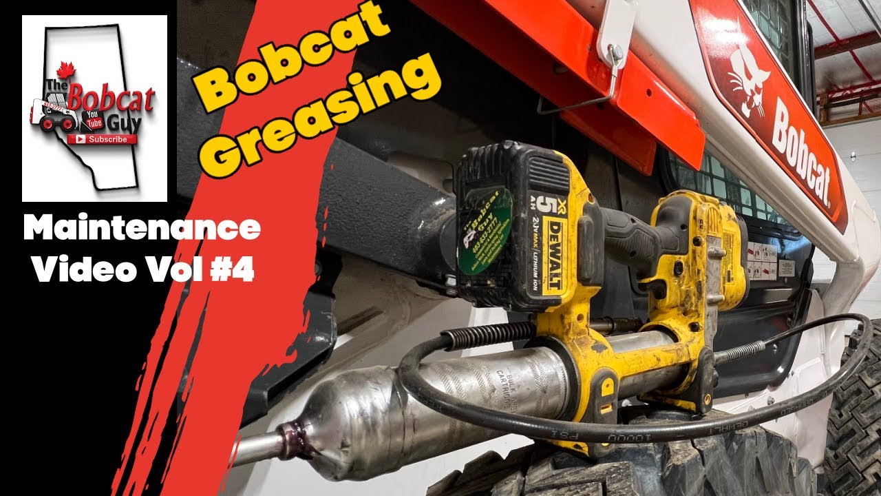 How to grease a bobcat skid steer YouTube
