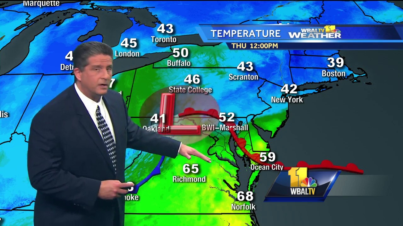 Showers and thunderstorms on Thursday - YouTube