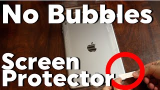 NO BUBBLES Installation: iPad Screen Protector - Amfilm Techmatte