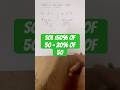 Percentage made easy #percentage #shorts #test #viral  #exam #ssc #class #maths #tips #tricks #sat