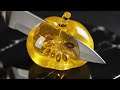 Glass Quince Cutting ASMR 🍐 – Crisp Crystal Slice Sounds
