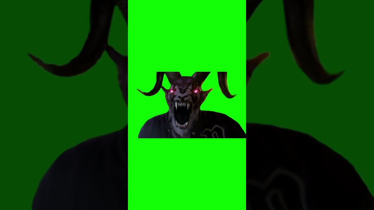 Walton Goggins Looking At A Demon Then Turning Away Green Screen
