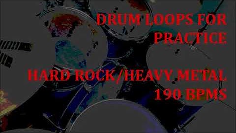 [Drum Loops For Practice] Hard Rock Heavy Metal 190 bpms