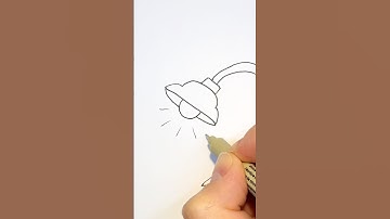 How to draw a lamp easy | Step by step drawing for kids