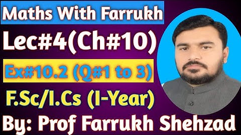 Fundamental Laws of trigonometry related questions||Lec#4||1st year Mathematics||Ch#10(Q#1 to 3)