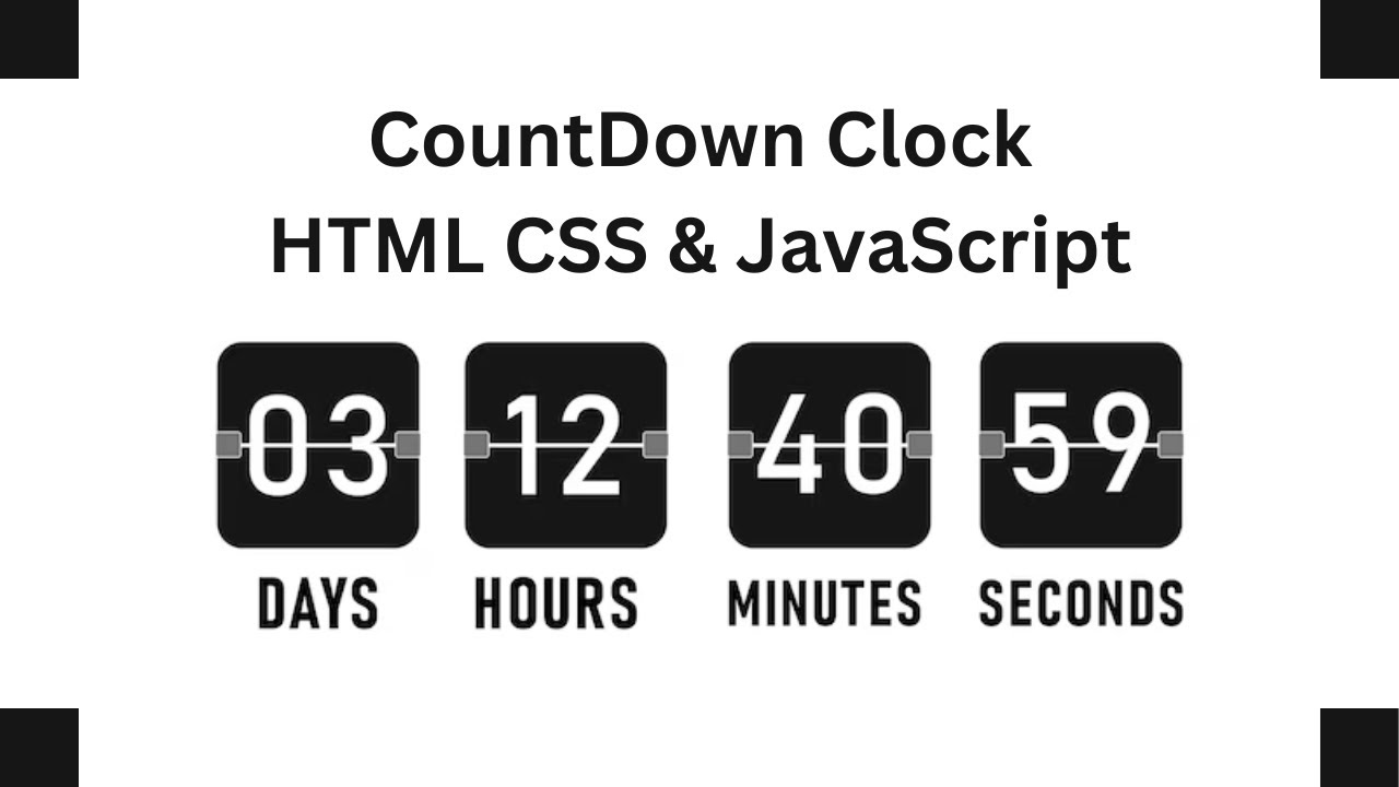 count down timer using html css and javascript. source code is free ...