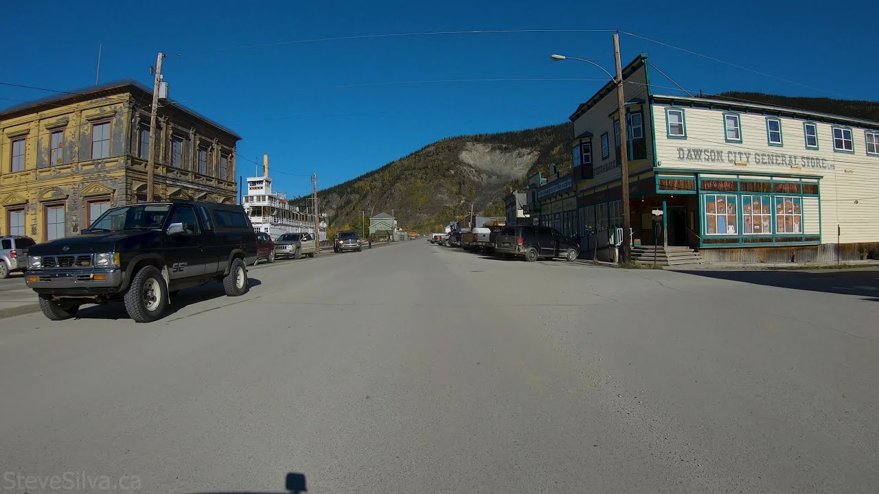 Driving around Dawson City, Yukon