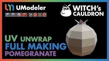 3D Modeling in Unity - Full making video of unwrapping Pomegranate in the Witch