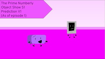 The Prime Numberly Object Show S1 Prediction V1 (As of episode 1)