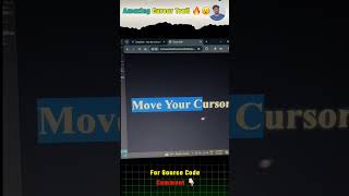 🔥Amazing Cursor Trail Animation Using HTML CSS JavaScript | DevZiaul #shorts