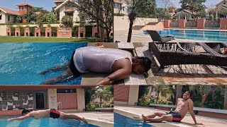 Full enjoy in swimming pool || masti with ujjwal bhai || adarsh tiwari vlog || bahut mza aaya ||