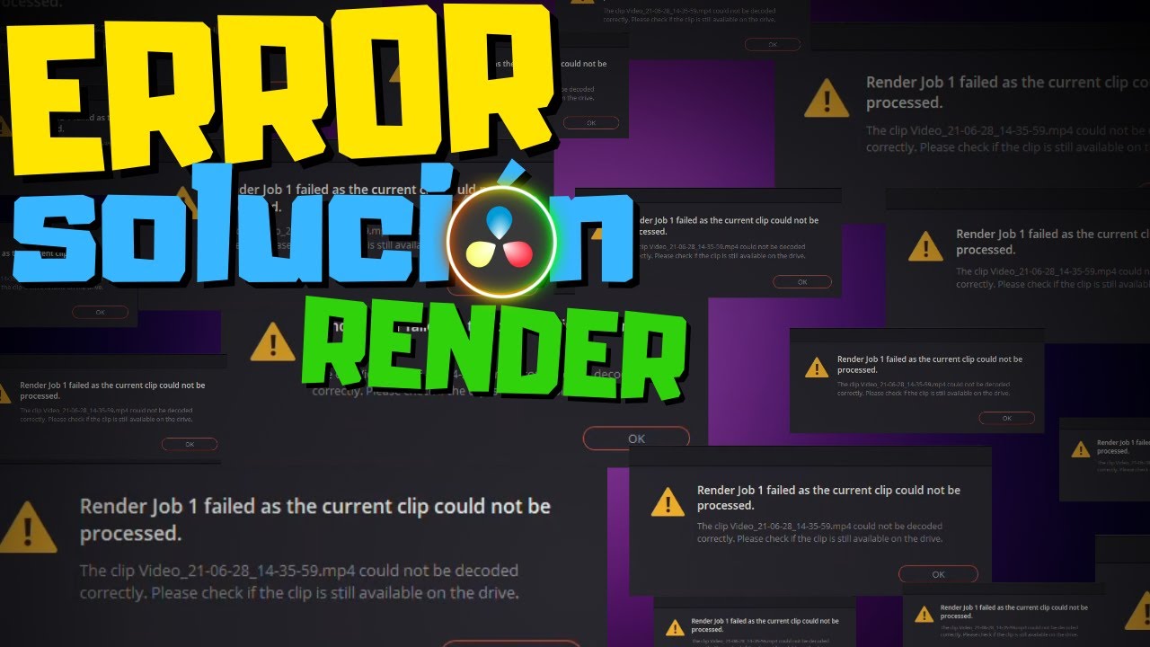SOLUCI N ERROR DE RENDERIZACI N DaVinci Resolve YouTube SOLUCI N ERROR DE RENDERIZACI N DaVinci Resolve YouTube