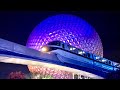 EPCOT Monorail at Night - Complete Ride Experience in 4K | Walt Disney World Florida July 2021