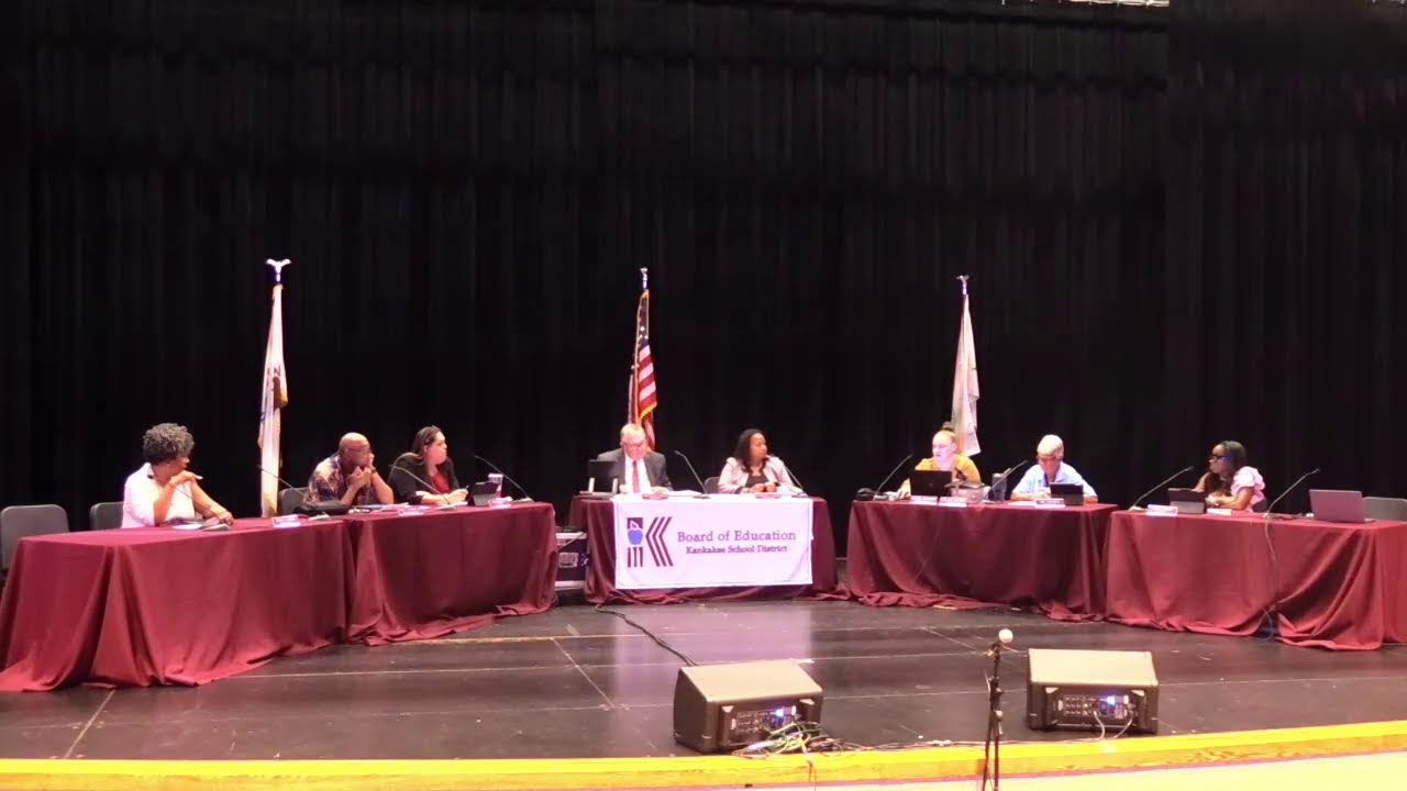 Kankakee school district 111 board meeting 8 28 youtube