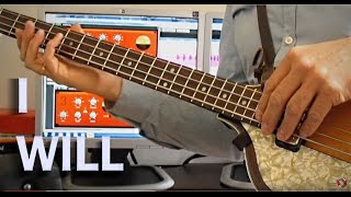 Video thumbnail of "Beatles - I Will -  bass & guitars"